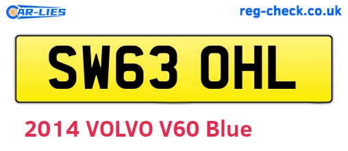 SW63OHL are the vehicle registration plates.