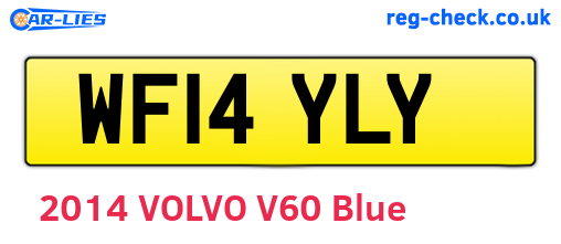 WF14YLY are the vehicle registration plates.
