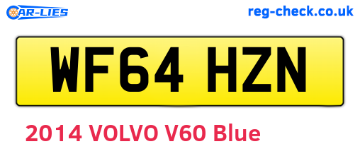 WF64HZN are the vehicle registration plates.