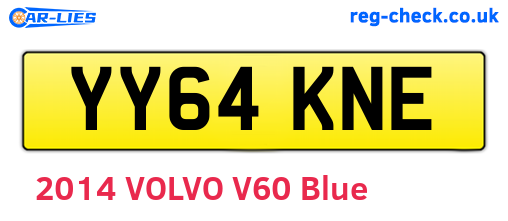 YY64KNE are the vehicle registration plates.