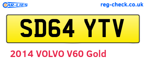 SD64YTV are the vehicle registration plates.