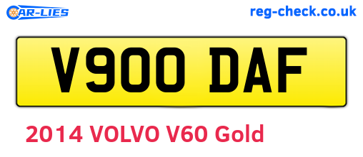 V900DAF are the vehicle registration plates.