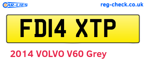 FD14XTP are the vehicle registration plates.