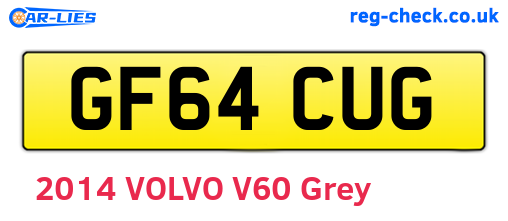GF64CUG are the vehicle registration plates.