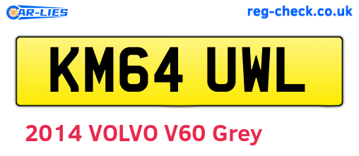 KM64UWL are the vehicle registration plates.