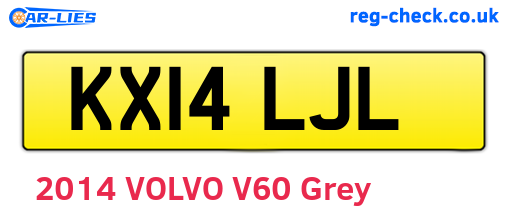 KX14LJL are the vehicle registration plates.