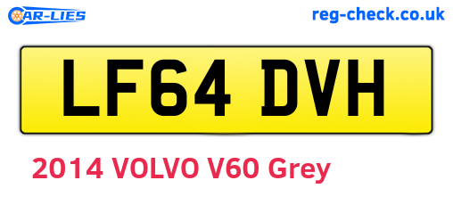 LF64DVH are the vehicle registration plates.