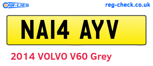 NA14AYV are the vehicle registration plates.