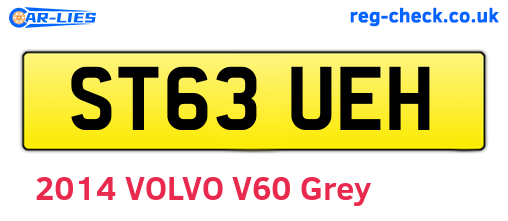 ST63UEH are the vehicle registration plates.
