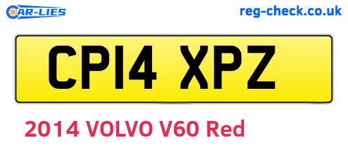 CP14XPZ are the vehicle registration plates.