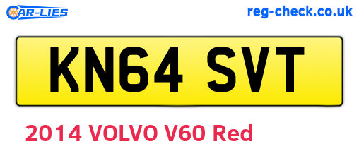 KN64SVT are the vehicle registration plates.