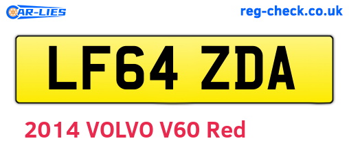 LF64ZDA are the vehicle registration plates.
