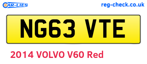 NG63VTE are the vehicle registration plates.
