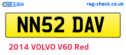 NN52DAV are the vehicle registration plates.