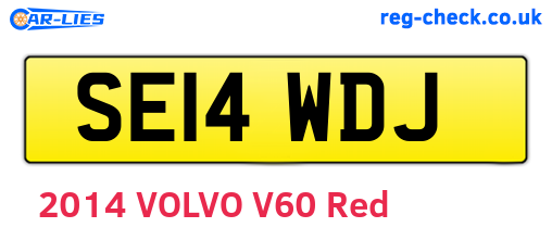 SE14WDJ are the vehicle registration plates.