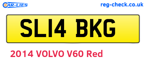 SL14BKG are the vehicle registration plates.