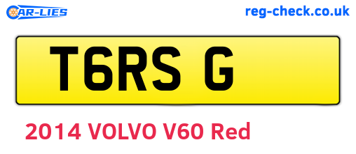 T6RSG are the vehicle registration plates.