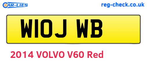 W10JWB are the vehicle registration plates.