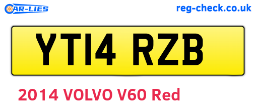 YT14RZB are the vehicle registration plates.
