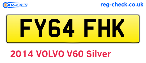 FY64FHK are the vehicle registration plates.