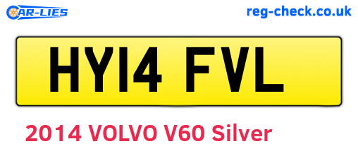 HY14FVL are the vehicle registration plates.