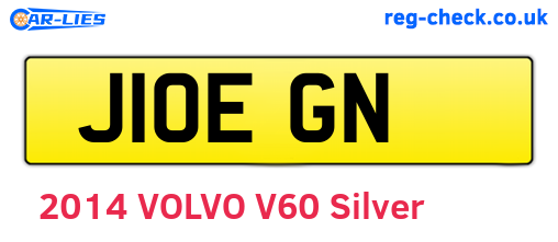 J10EGN are the vehicle registration plates.