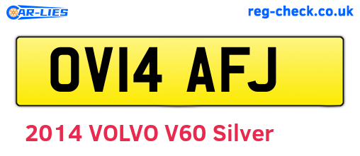 OV14AFJ are the vehicle registration plates.