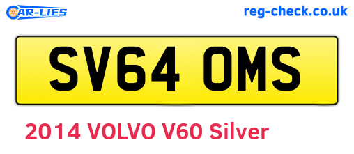 SV64OMS are the vehicle registration plates.