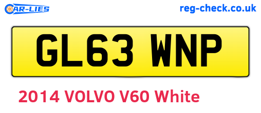 GL63WNP are the vehicle registration plates.
