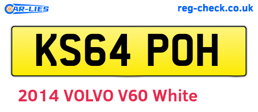 KS64POH are the vehicle registration plates.