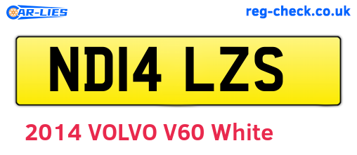 ND14LZS are the vehicle registration plates.