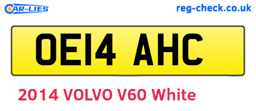 OE14AHC are the vehicle registration plates.