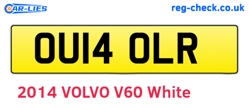 OU14OLR are the vehicle registration plates.