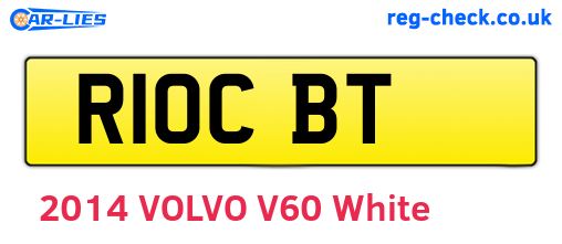 R10CBT are the vehicle registration plates.
