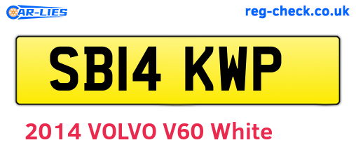 SB14KWP are the vehicle registration plates.