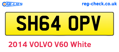 SH64OPV are the vehicle registration plates.