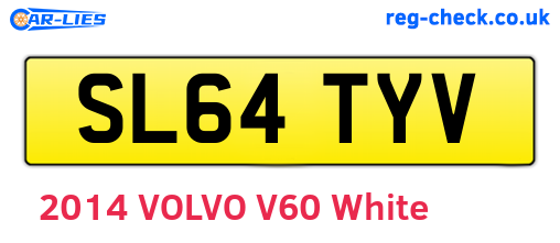 SL64TYV are the vehicle registration plates.