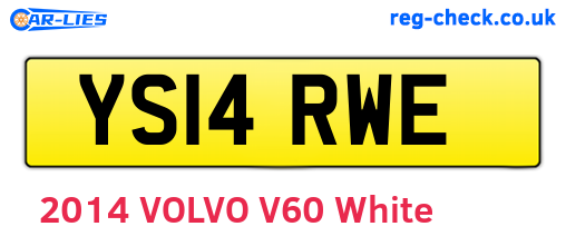 YS14RWE are the vehicle registration plates.