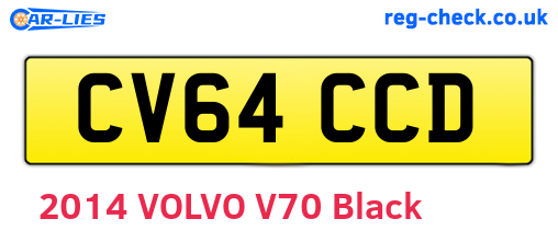 CV64CCD are the vehicle registration plates.