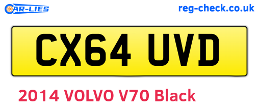 CX64UVD are the vehicle registration plates.