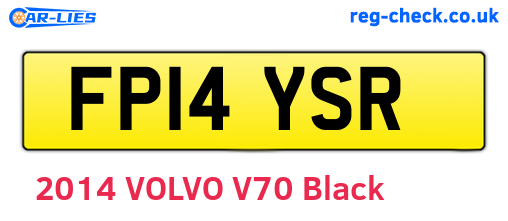 FP14YSR are the vehicle registration plates.