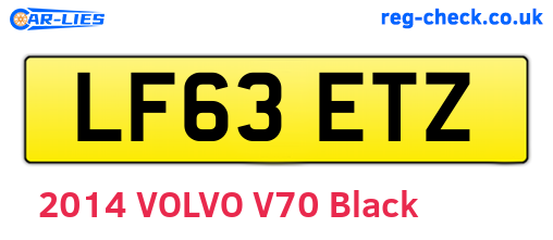 LF63ETZ are the vehicle registration plates.