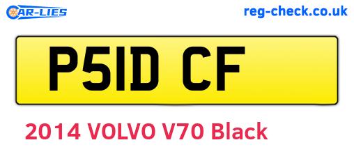 P51DCF are the vehicle registration plates.