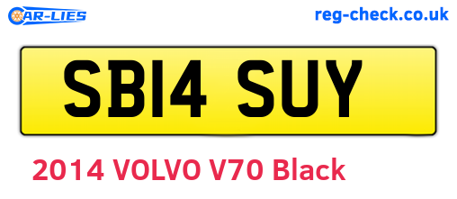 SB14SUY are the vehicle registration plates.