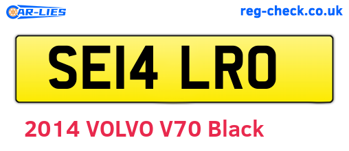 SE14LRO are the vehicle registration plates.