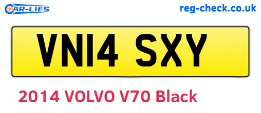 VN14SXY are the vehicle registration plates.