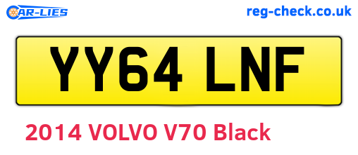 YY64LNF are the vehicle registration plates.