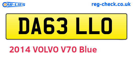 DA63LLO are the vehicle registration plates.