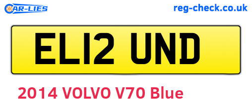 EL12UND are the vehicle registration plates.