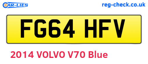 FG64HFV are the vehicle registration plates.